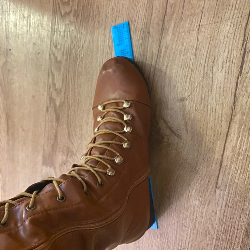 Brown Lace-Up Knee-High Boots